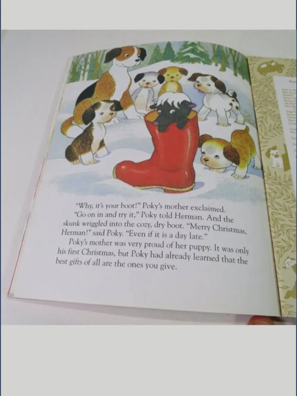 The Poky Little Puppy's First Christmas Little Golden Book 1993 Vintage hardback
